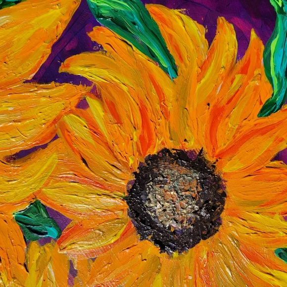 "Sun Chasers"Acrylic on Gallery Wrapped Canvas Original Artwork 24in X 24in - Picture 6 of 8